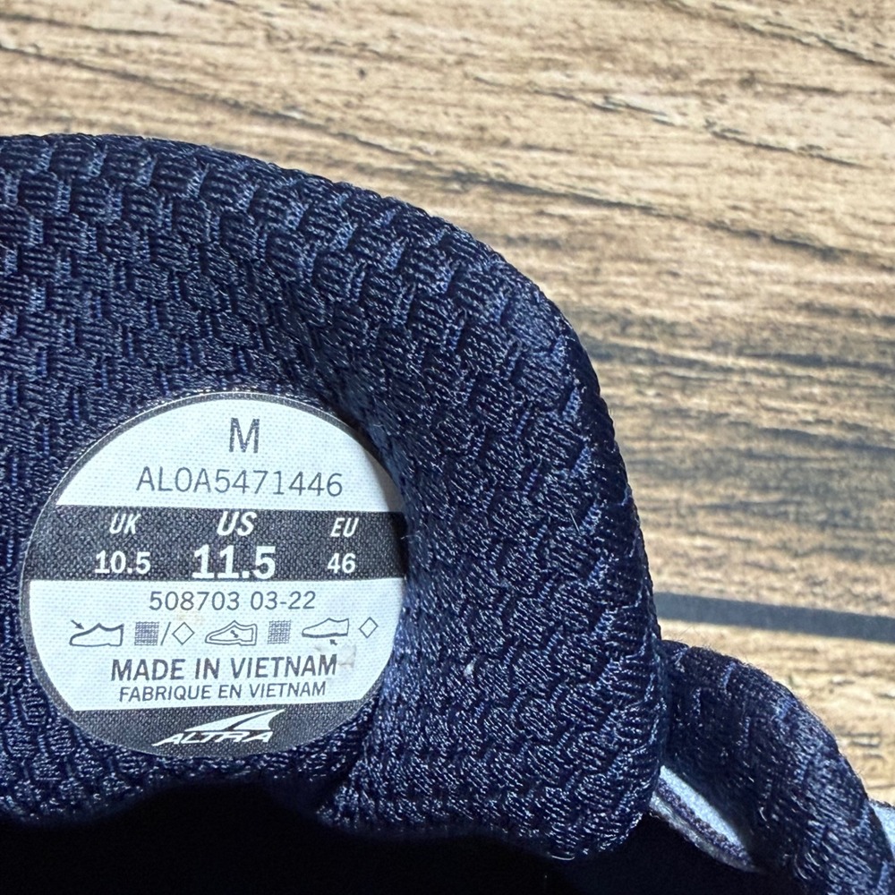 Altra Paradigm 6 Running Shoes Men 11.5 Navy Blue Stability Sneakers AL0A5471446 - Picture 11 of 11